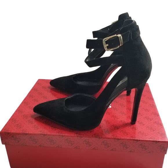 Guess Ambelu Black Suede Pumps, Size 9 - Picture 2 of 12